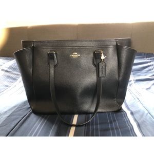 Coach large crossgrain leather baby bag/travel bag